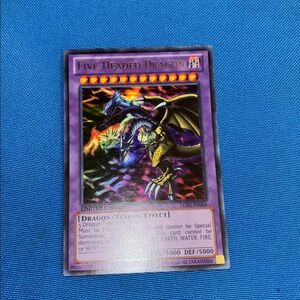 YugiohCard Five Headed Dragon Dark Type Monster LimitedEdition 1996 Shiny NWOTS